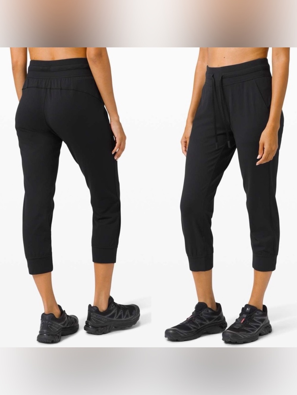 Lulu's Black Cropped Jogger Capris